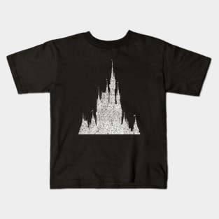 Distressed Magic Castle Silhouette Kids T-Shirt